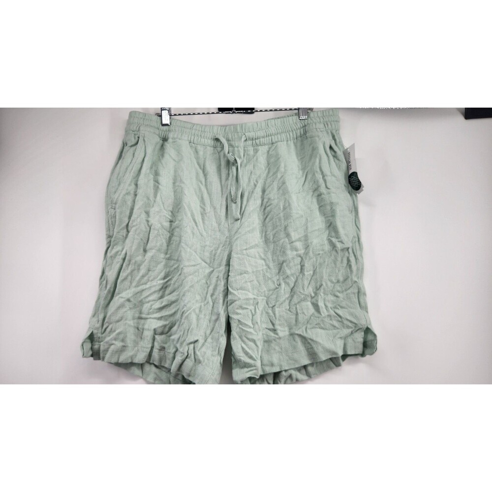 Hawker‎ Rye Men's Large Green 8" Inseam Coastal Linen E-WAsit Shorts NWT
